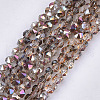 Electroplate Glass Beads Strands EGLA-S179-03B-D01-1