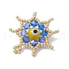 Glass Seed Beaded Star Pendants PALLOY-MZ00624-05-4