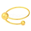 Brass Cuff Bangles for Women BJEW-F477-02G-02-2