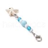 Ocean Theme Synthetic Turquoise Charm & Glass Beads Pendant Decorations HJEW-JM03155-02-4