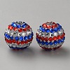 Independence Day Theme Resin Rhinestone Beads RB-WH0003-08E-1
