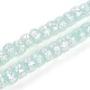 Luminous Handmade Silver Foil Glass Beads Strands FOIL-N029-02B-05-1