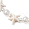 ABS Plastic Imitation Pearl Round Beads Stretch Bracelets BJEW-JB11869-01-3