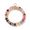 Natural Gemstone Copper Wire Wrapped Pendants PALLOY-JF01934-3