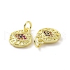 Brass Micro Pave Cubic Zirconia Charms KK-E068-VF077-3