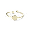 Brass Open Cuff Ring Findings X-KK-P232-01G-2