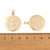 Brass Micro Pave Cubic Zirconia Pendants KK-E108-20G-3