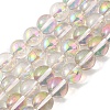Transparent Electroplate Glass Beads Strands X-GLAA-T032-T8mm-C12-1