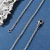 Non-Tarnish 304 Stainless Steel Cable Chain for Necklace STAS-E052-61P-50cm-1