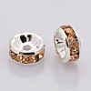 Brass Grade A Rhinestone Spacer Beads RB-A014-Z6mm-25S-2