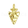 Textured Brass Pendants KK-M322-18G-1