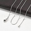 Tarnish Resistant 304 Stainless Steel Snake Chains Necklaces STAS-F094-24P-3