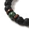 Sparkling Stone Volcano Stone Black Iron Stone Bracelet Couple Bracelet Personalized Bracelet YS6275-5-2