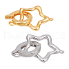   2Pcs 2 Colors 925 Sterling Silver Fold Over Clasps STER-PH0001-99-7