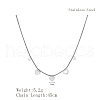 Stainless Steel 5 Heart Pendant Necklaces for Women Daily Wear DA3122-1-3