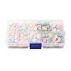 Spray Painted Opaque Acrylic Beads OACR-FS0001-06-4