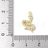 Brass Micro Pave Clear Cubic Zirconia Pendants KK-S505-05G-3