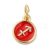 Real 18K Gold Plated Brass Enamel Charms KK-L216-001G-C03-1