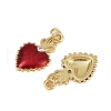 Brass Micro Pave Cubic Zirconia Pendants KK-Z113-01G-2