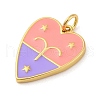 Brass Enamel Pendants KK-Z077-01G-04-2