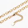 Brass Cable Chain Necklaces NJEW-H206-13G-1