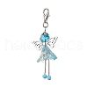Glass & Acrylic Flower Angel Pendant Decorations HJEW-JM03329-01-4