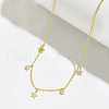 Vintage 925 Sterling Silver Cubic Zirconia Star Tassel Cable Chain Necklaces for Women GO9497-1-1