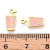 304 Stainless Steel Enamel Charms STAS-T065-66G-02-3