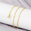 Brass Figaro Chains Necklace for Women X-NJEW-P265-28G-4