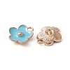 Light Gold Plated Alloy Enamel Pendants ENAM-YW0002-20C-2