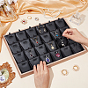 24-Slot Imitation Leather Cover with Wood Necklace Display Trays NDIS-WH0003-011-3