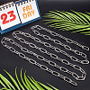304 Stainless Steel Paperclip Chains CHS-WH0002-02A-P-3