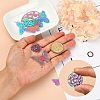 20Pcs 10 Style Ion Plating(IP) 201 Stainless Steel Filigree Pendants STAS-SZ0002-15-3