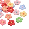 35Pcs 7 Colors Resin Frosted Cabochons CRES-CJ0001-24-3