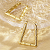 Stylish Stainless Steel Bamboo Hoop Earrings FW8059-2-1