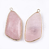 Natural Rose Quartz Pendants G-T112-20F-2