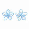 Spray Painted Eco-Friendly Iron Wire Wrapped Pendants IFIN-T009-03B-2