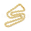 Clear Cubic Zirconia Teardrop Link Chain Necklace NJEW-E074-01G-2