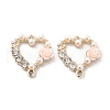 Alloy Crystal Rhinestone Connector Charms PALLOY-E014-04LG-01-2