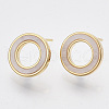 Brass Stud Earring Findings X-KK-T054-44G-NF-1