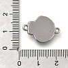 304 Stainless Steel Connector Charms STAS-C119-08P-3