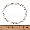 Tarnish Resistant 304 Stailess Steel Heart Link Bracelets BJEW-N280-04-5
