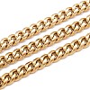 304 Stainless Steel Cuban Link Chain STAS-B019-02B-G-1