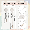 SUNNYCLUE 60 Sets 2 Size Round Tray Brass Stick Lapel Pins KK-SC0005-01-2