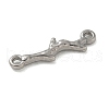 Anti-Tarnish 304 Stainless Steel Branch Connector Charms STAS-Q334-62P-2