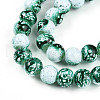 Transparent Baking Painted Glass Beads Strands DGLA-N009-8mm-06-4