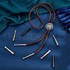  6Pcs 6 Styles Iron Bolo Tie Slide Clasp IFIN-NB0001-49-5