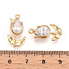 Brass Micro Pave Cubic Zirconia Pendants KK-N262-115B-G-3