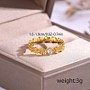 Brass Pave Cubic Zirconia Finger Rings for Women OI9467-1-4