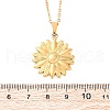 304 Stainless Steel Flower Pendant Necklaces NJEW-H059-30B-G-5